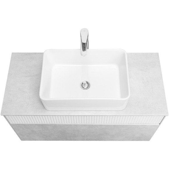 Тумба под раковину Aquaton Марбл 100 1A276301MH4C0 подвесная Слэйт Белый матовый