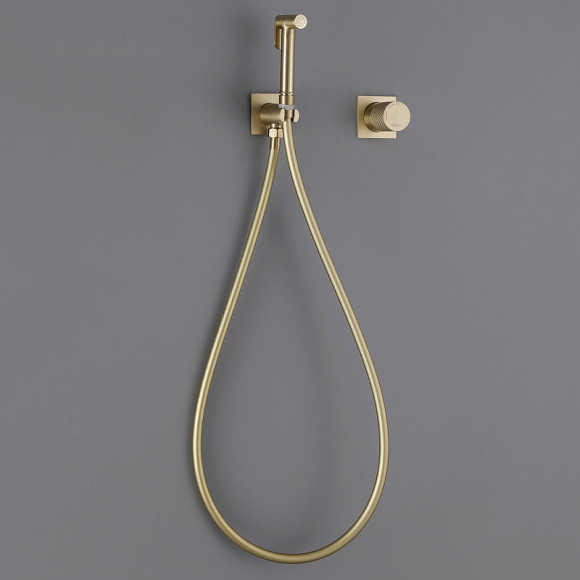 Гигиенический душ со смесителем Abber Rund AF8725G Золото матовое Гигиенический душ со смесителем Abber Rund AF8725G Золото матовое