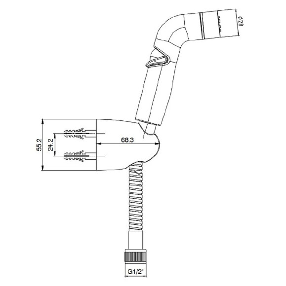 Гигиенический душ E.C.A. 402111045C1EX Черный матовый