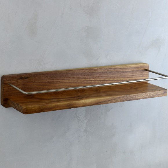 Деревянная полка Bronze de Luxe Forest 10711C Орех Хром матовый Деревянная полка Bronze de Luxe Forest 10711C Орех Хром матовый