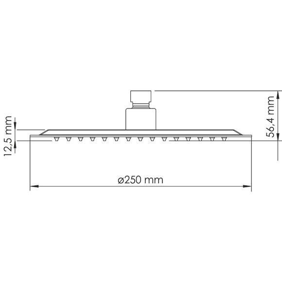 Верхний душ WasserKRAFT Asphe A329 Розовое золото Верхний душ WasserKRAFT Asphe A329 Розовое золото