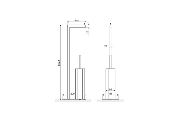 Напольная стойка Excellent Riko DOEX.1650BL Черный