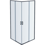 Душевой уголок Aquatek 80х80 AQ ARI KV 08020BL профиль Черный стекло прозрачное