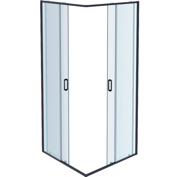 Душевой уголок Aquatek 80х80 AQ ARI KV 08020BL профиль Черный стекло прозрачное