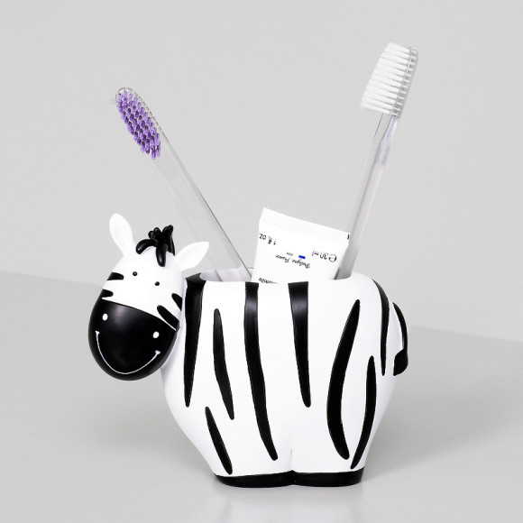 Стакан для зубных щеток WasserKRAFT Lippe K-8128A Белый Черный Стакан для зубных щеток WasserKRAFT Lippe K-8128A Белый Черный