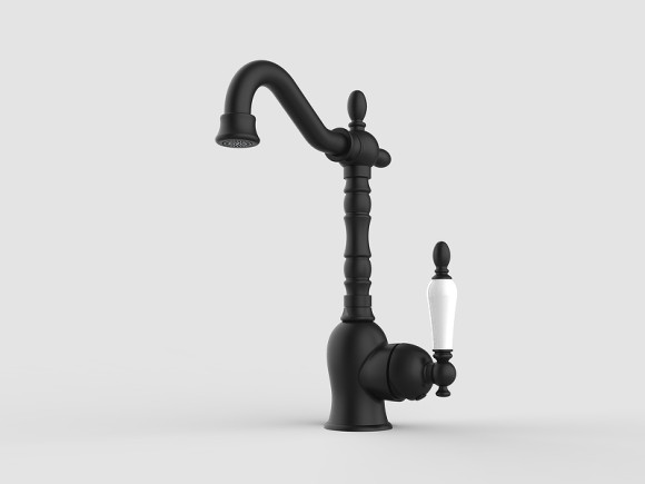 Смеситель для раковины GPD Retro Colored MTL180-S Черный матовый