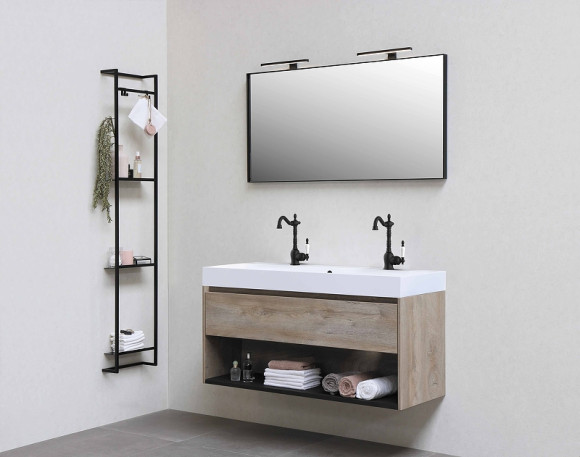 Смеситель для раковины GPD Retro Colored MTL180-S Черный матовый