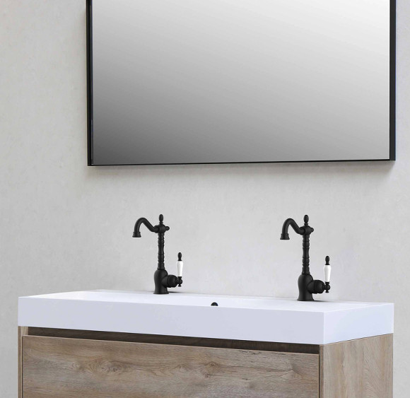 Смеситель для раковины GPD Retro Colored MTL180-S Черный матовый