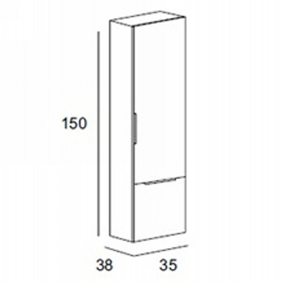 Шкаф пенал Cezares Premium 35 55504 подвесной Grigio nuvola Шкаф пенал Cezares Premium 35 55504 подвесной Grigio nuvola