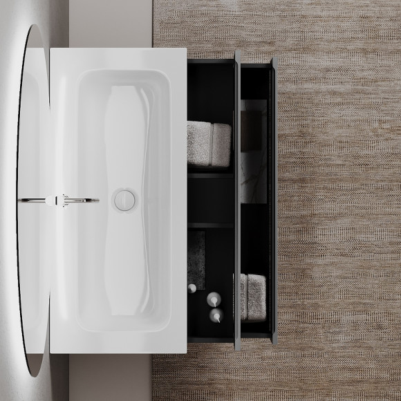 Тумба под раковину Sancos Folk 100 FL100GS подвесная Grey soft