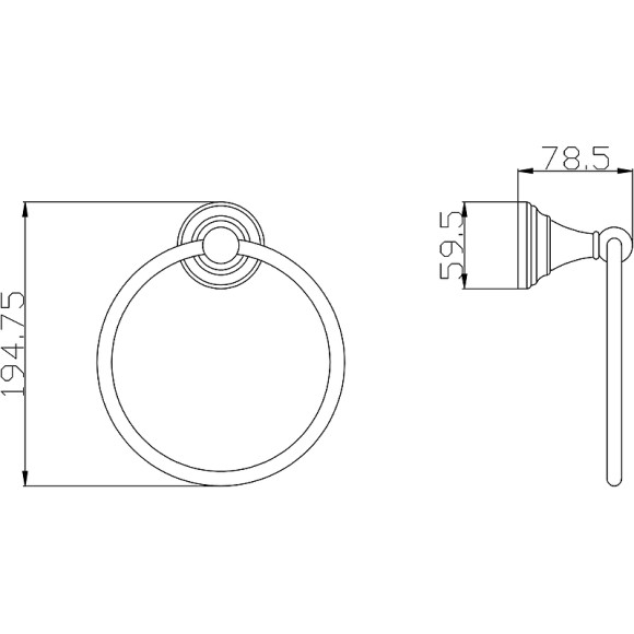Кольцо для полотенец Rav Slezak Morava MKA0104SM Бронза Кольцо для полотенец Rav Slezak Morava MKA0104SM Бронза