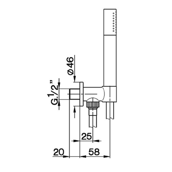 Душевой гарнитур Cisal Shower DS01881340 Черный матовый Душевой гарнитур Cisal Shower DS01881340 Черный матовый