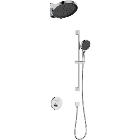 Душевая система AQUAme AQM8403CR с термостатом Хром