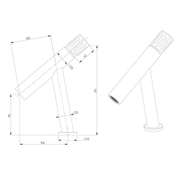 Смеситель для раковины Bronze de Luxe Liberty 102B Черный матовый Смеситель для раковины Bronze de Luxe Liberty 102B Черный матовый