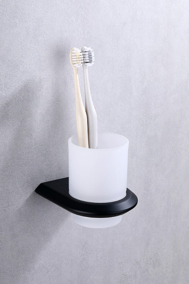 Стакан для зубных щеток Abber Nord AA1556B Черный матовый Стакан для зубных щеток Abber Nord AA1556B Черный матовый