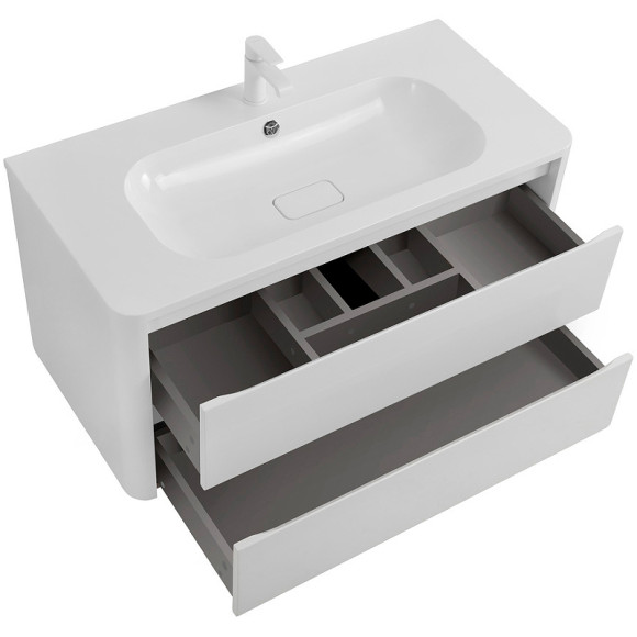 Тумба под раковину Cezares Relax 100 RELAX-1000-2C-SO-BL подвесная Bianco Lucido Тумба под раковину Cezares Relax 100 RELAX-1000-2C-SO-BL подвесная Bianco Lucido