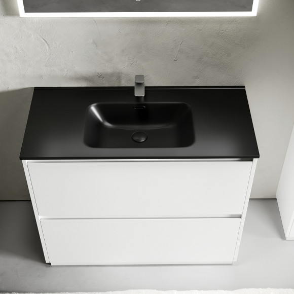 Тумба под раковину Sancos Libra Floor 100 LB100FW Белый глянец Тумба под раковину Sancos Libra Floor 100 LB100FW Белый глянец