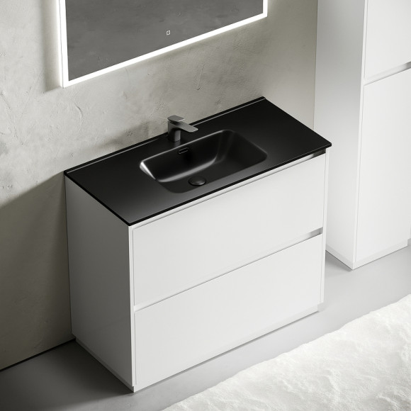 Тумба под раковину Sancos Libra Floor 100 LB100FW Белый глянец Тумба под раковину Sancos Libra Floor 100 LB100FW Белый глянец