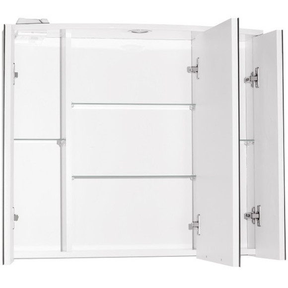 Зеркальный шкаф Style Line Жасмин 2 80 С Люкс ЛС-000010036 с подсветкой Белый глянец Зеркальный шкаф Style Line Жасмин 2 80 С Люкс ЛС-000010036 с подсветкой Белый глянец