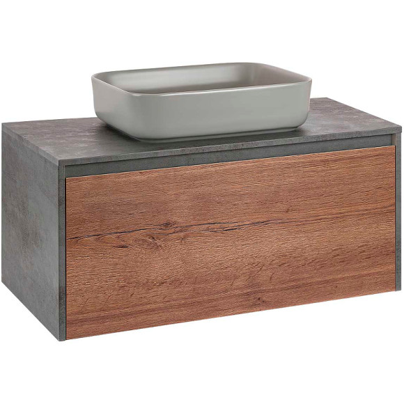 Тумба под раковину Vincea Mesa 100 VMC-2MS100TB подвесная T.Oak Beton Тумба под раковину Vincea Mesa 100 VMC-2MS100TB подвесная T.Oak Beton