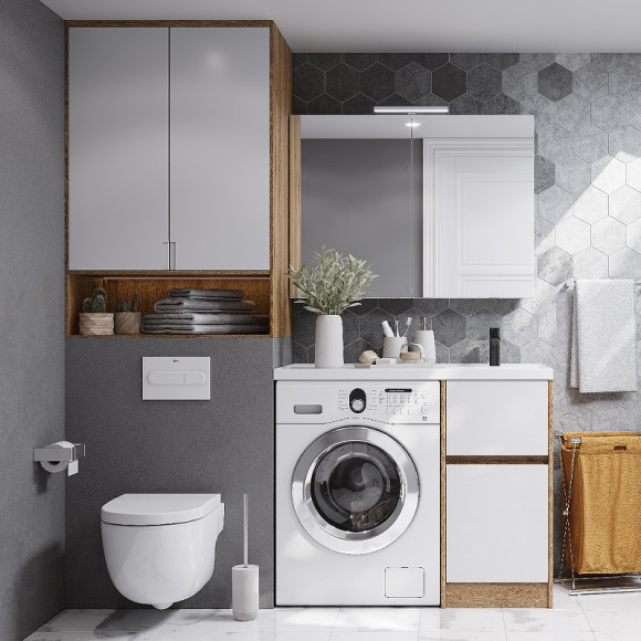 Тумба под раковину Aquaton Лондри 105 1A267001LH0C0 Дуб Сантана без фасада