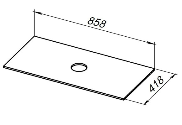 Столешница под раковину Allen Brau Liberty 90 1.33008.GR-S Графит структ