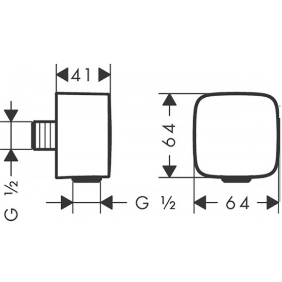 Шланговое подключение Hansgrohe Fixfit 26457140 Бронза