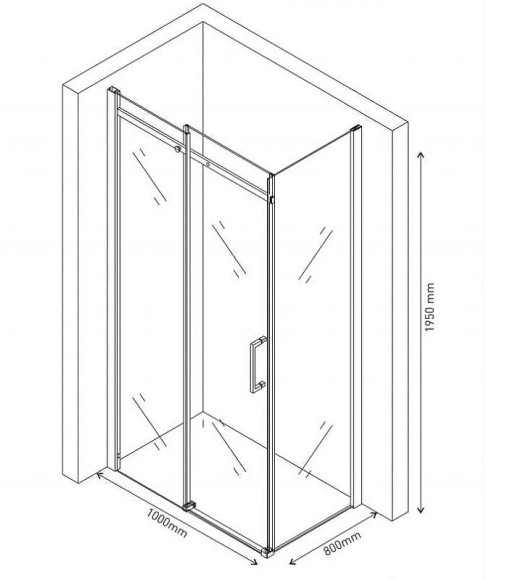 Душевой уголок Berges Melita 100х80 061015 профиль Хром стекло прозрачное Душевой уголок Berges Melita 100х80 061015 профиль Хром стекло прозрачное