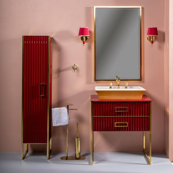 Зеркало Boheme Armadi Art Monaco 70 566-RG с подсветкой Бордо Золото Зеркало Boheme Armadi Art Monaco 70 566-RG с подсветкой Бордо Золото