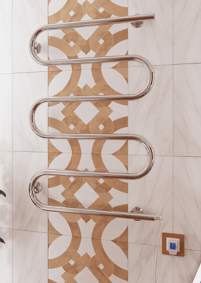 Электрический полотенцесушитель Terminus Ш-образный 500x800 4620768883965 Хром Электрический полотенцесушитель Terminus Ш-образный 500x800 4620768883965 Хром