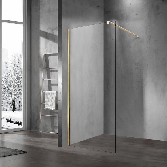 Душевая перегородка Vincea Walk-In 70 VSW-1H700CLG профиль Золото матовое стекло прозрачное Душевая перегородка Vincea Walk-In 70 VSW-1H700CLG профиль Золото матовое стекло прозрачное