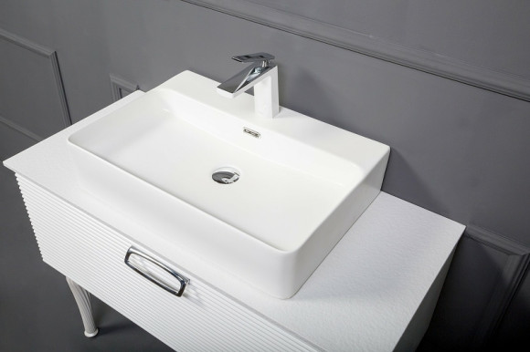 Тумба под раковину Boheme Armadi Art Vallessi Avangarde Linea 80 842-080-WCR подвесная Белая Хром