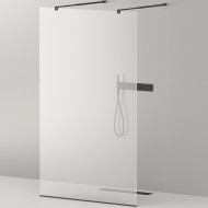 Душевая перегородка Cezares Liberta 105 LIBERTA-L-2-105-C-NERO профиль Черный матовый стекло прозрачное