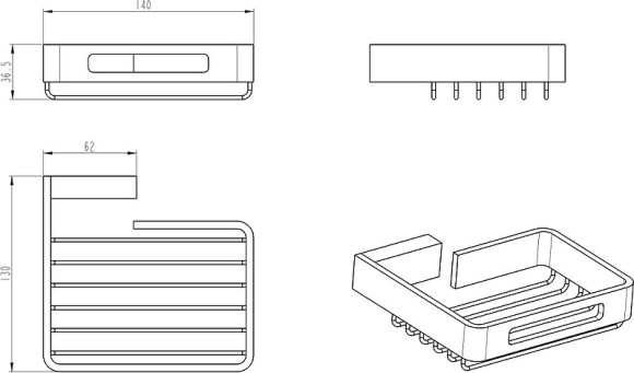 Держатель для губки Boheme Q 10959-MW Белый матовый Держатель для губки Boheme Q 10959-MW Белый матовый