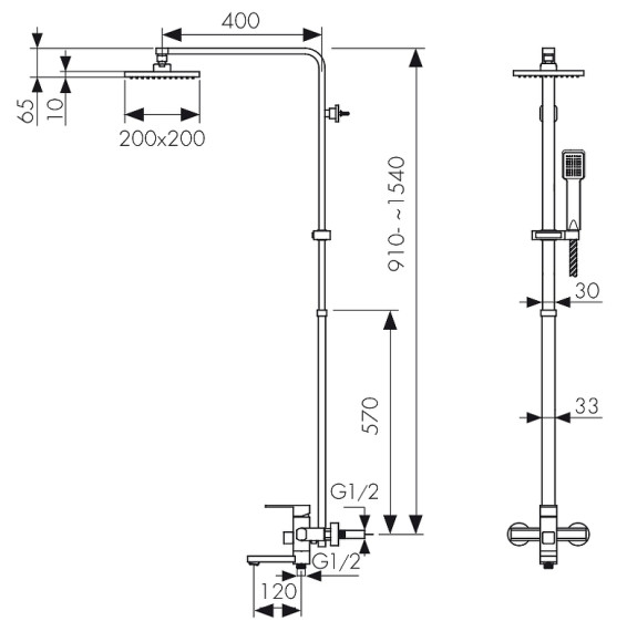 Душевая система Kaiser Sonat 37182 Хром