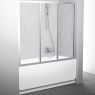 Шторка на ванну Ravak Supernova AVDP3-120 40VG0U0241 профиль Сатин витраж пластик Rain