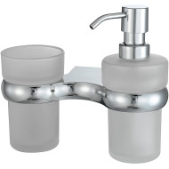 Дозатор для жидкого мыла WasserKRAFT Berkel K-6889 со стаканом для зубных щеток Хром Дозатор для жидкого мыла WasserKRAFT Berkel K-6889 со стаканом для зубных щеток Хром