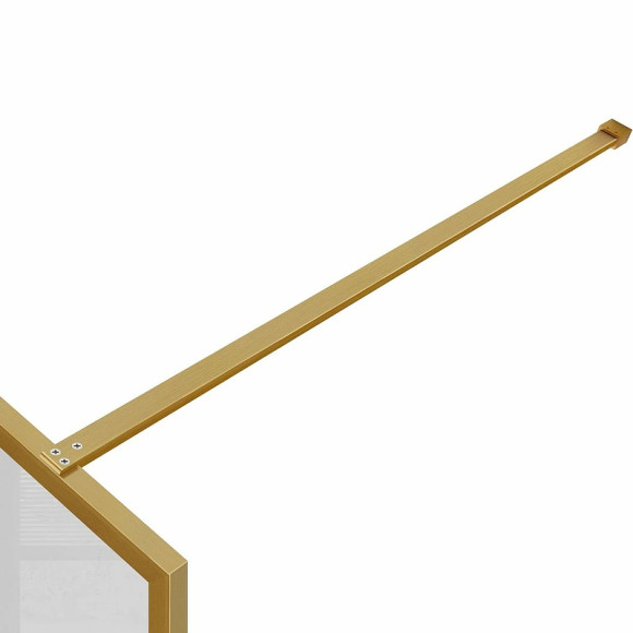 Душевая перегородка Vincea Walk-In 90 VSW-1HP900FLBG профиль Брашированное золото стекло рифленое Душевая перегородка Vincea Walk-In 90 VSW-1HP900FLBG профиль Брашированное золото стекло рифленое