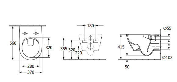 Унитаз Villeroy&Boch Subway 2.0 Plus 5614R0R1 подвесной без сиденья Унитаз Villeroy&Boch Subway 2.0 Plus 5614R0R1 подвесной без сиденья