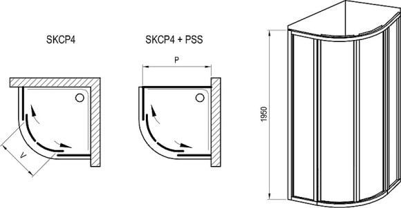 Душевой уголок Ravak Supernova SKCP4-90 90x90 3117O102ZG профиль Белый стекло Grape Душевой уголок Ravak Supernova SKCP4-90 90x90 3117O102ZG профиль Белый стекло Grape