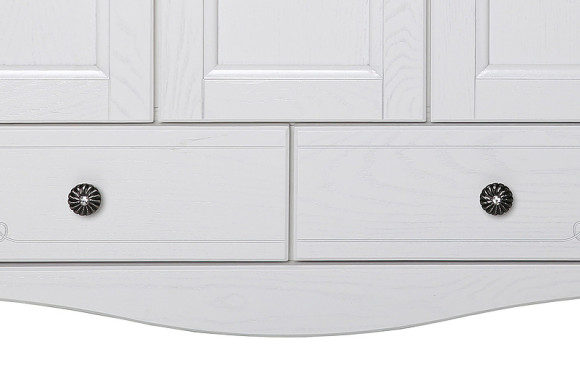 Комплект мебели для ванной ASB-Woodline Салерно 80 Белый с патиной Серебро Комплект мебели для ванной ASB-Woodline Салерно 80 Белый с патиной Серебро