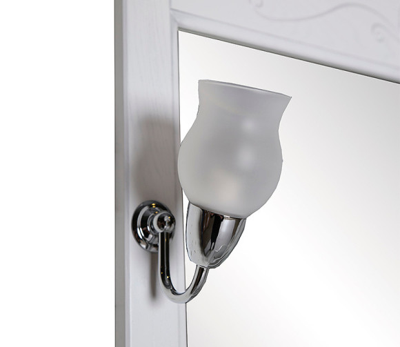 Комплект мебели для ванной ASB-Woodline Салерно 80 Белый с патиной Серебро Комплект мебели для ванной ASB-Woodline Салерно 80 Белый с патиной Серебро