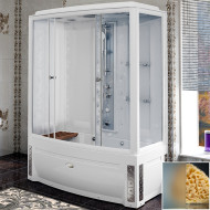 Душевой бокс Radomir Элис 1 168x85 L 1-04-1-1-4-0951 с баней профиль Белый стекло матовое