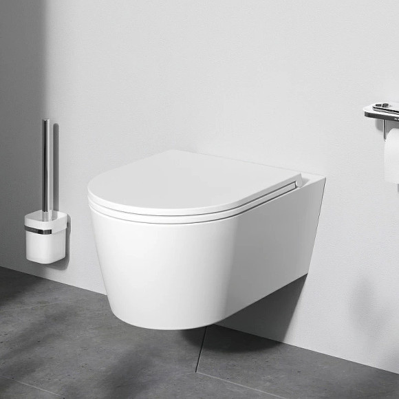 Комплект унитаза с инсталляцией AM.PM Func FlashClean IS90138.8F1701 с сиденьем Микролифт и Черной матовой клавишей смыва