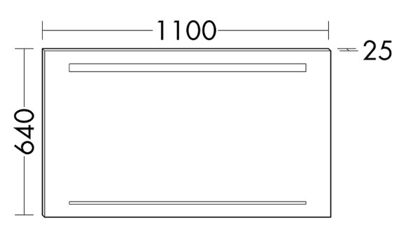 Зеркало Burgbad 110 SIHH110 с подсветкой с сенсорным выключателем
