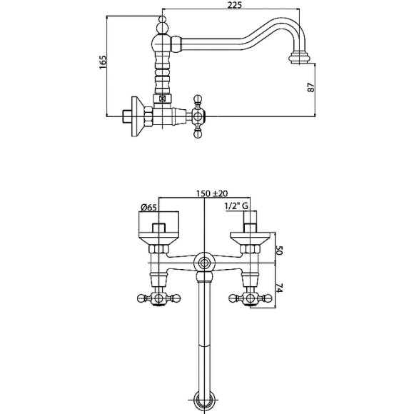 Смеситель для кухни Cezares Lord-LLP-01 Хром
