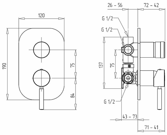 Смеситель для душа Migliore Fortis 18670 Хром