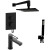 Комплект смесителей Paffoni Ringo KITRIN018NO071 Черный матовый