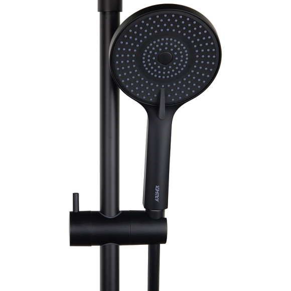 Душевая система Kaiser Serio 05382-9 с термостатом Черная матовая Душевая система Kaiser Serio 05382-9 с термостатом Черная матовая