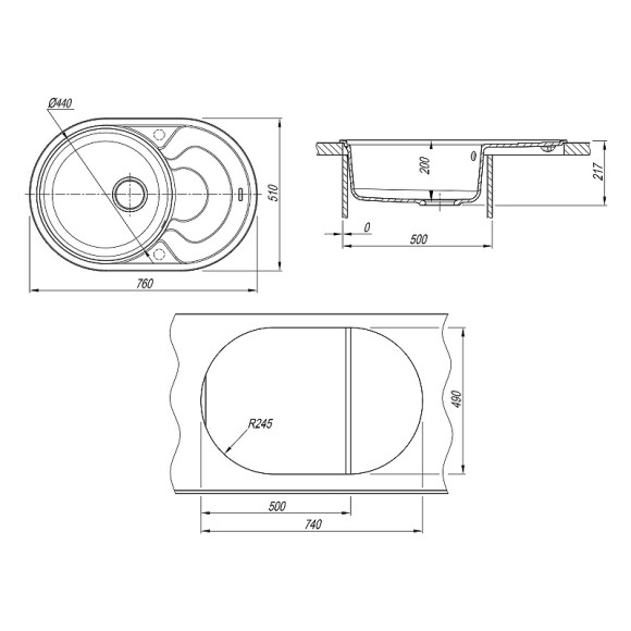 Кухонная мойка Florentina Родос-760 20.140.D0760.202 Шампань Кухонная мойка Florentina Родос-760 20.140.D0760.202 Шампань
